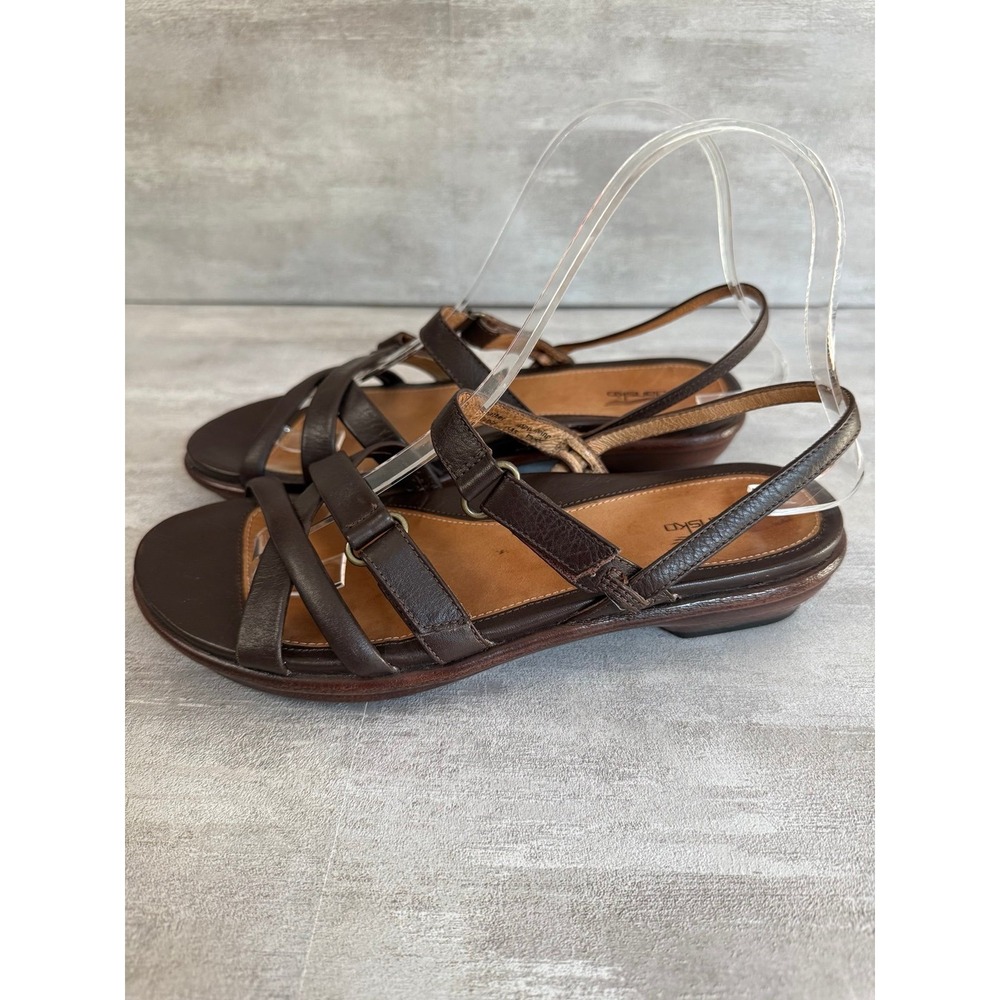 Dansko Brown Strappy Leather Slingback Sandals - Picture 4 of 8